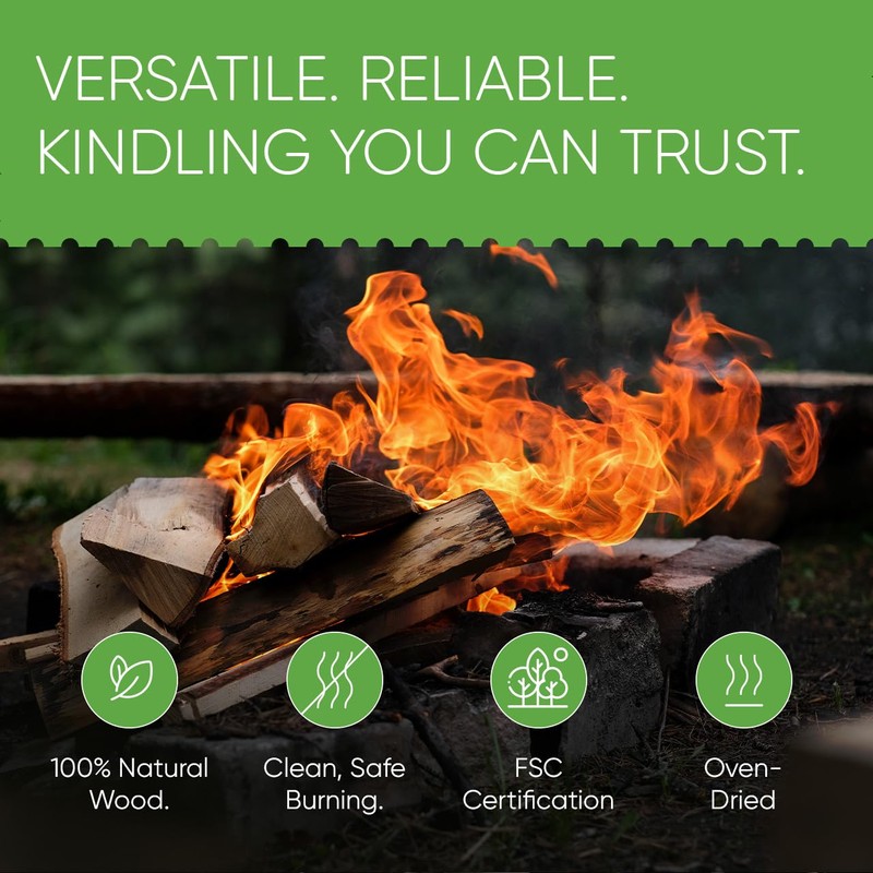 Inflame Kindling Wood 9 lbs Fire Starter Sticks for Camping,