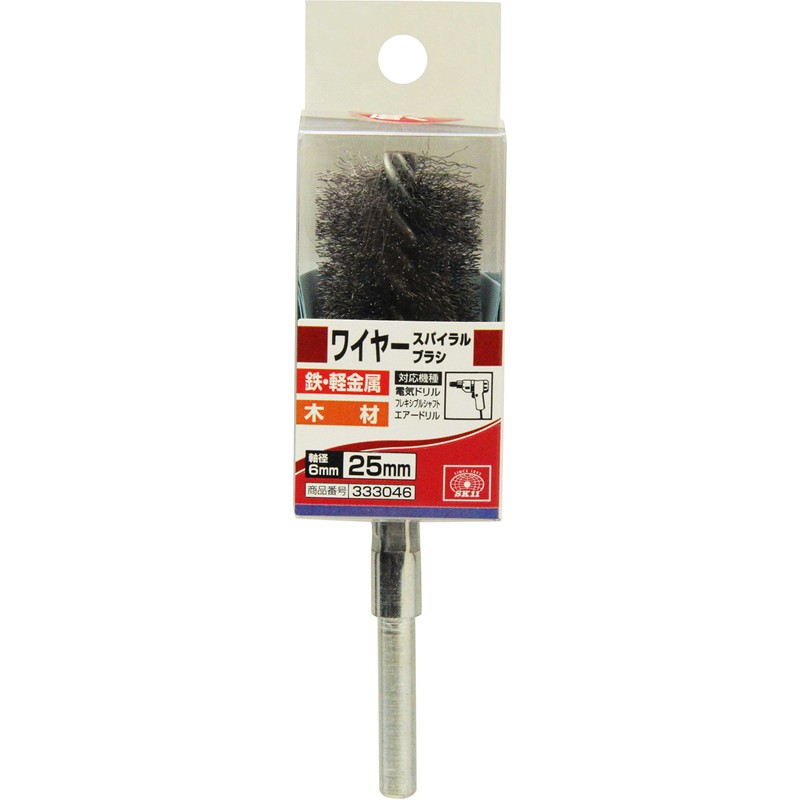 SK11 Shaft Diameter 0.2 inch (6 mm) Spiral Brush Wire