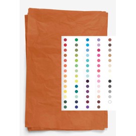 InsideMyNest Coloured Extra Large Tissue Paper Sheets Premium Quality Eco-Friendly Biodegradable Compostable Acid-Free Colourfast (Pack of 10 Sheets) (Burnt Orange)