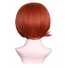 FantaLook Short Reddish Brown Costume Cosplay Wig with Eye Mask