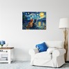 Ypxzzj Van Gogh Starry Night With Cartoon Cats Canvas Wall