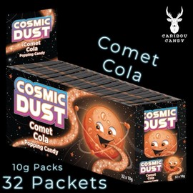 Cosmic Dust Comet Cola Popping Candy - 32 Packets of 10g Display Box - Fun and Exciting Popping Sensation - Great for Parties
