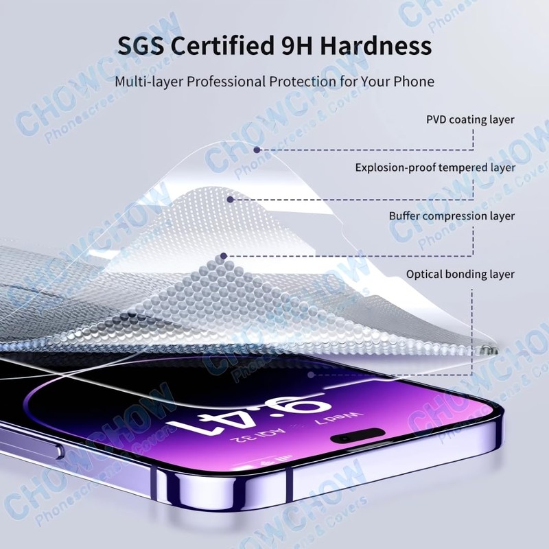 4PACK TEMPERED GLASS SCREEN PROTECTORS FOR IPHONE16 PRO MAX -