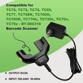 for Zebra Scanner TC77 Charger Cable: Wall Charging for Zebra for Symbol PDA TC70 TC77 TC75 TC72 TC55 TC75EK TC700H TC700K TC77HL TC720L TC70x TC75x BT-000318 Android Handheld Barcode Scanners