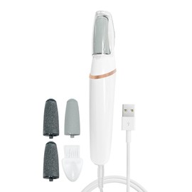 Vicosey Electric Exfoliating Remover, Heel Sharpener, Foot Exfoliating, Foot Exfoliating, Powerful Electric Exfoliating Roller, Exfoliating Care, 2 Speeds, USB Charging, LED Light Included