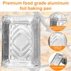 50Pcs Aluminum Foil Trays 1100ml Non-Stick Aluminum Foil Baking Pans