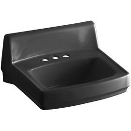 KOHLER K-2032-7 Greenwich Wall-Mount Bathroom Sink, Black Black
