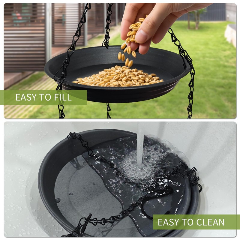 Gute Double Layer Hanging Metal Mesh Bird Feeder Tray -