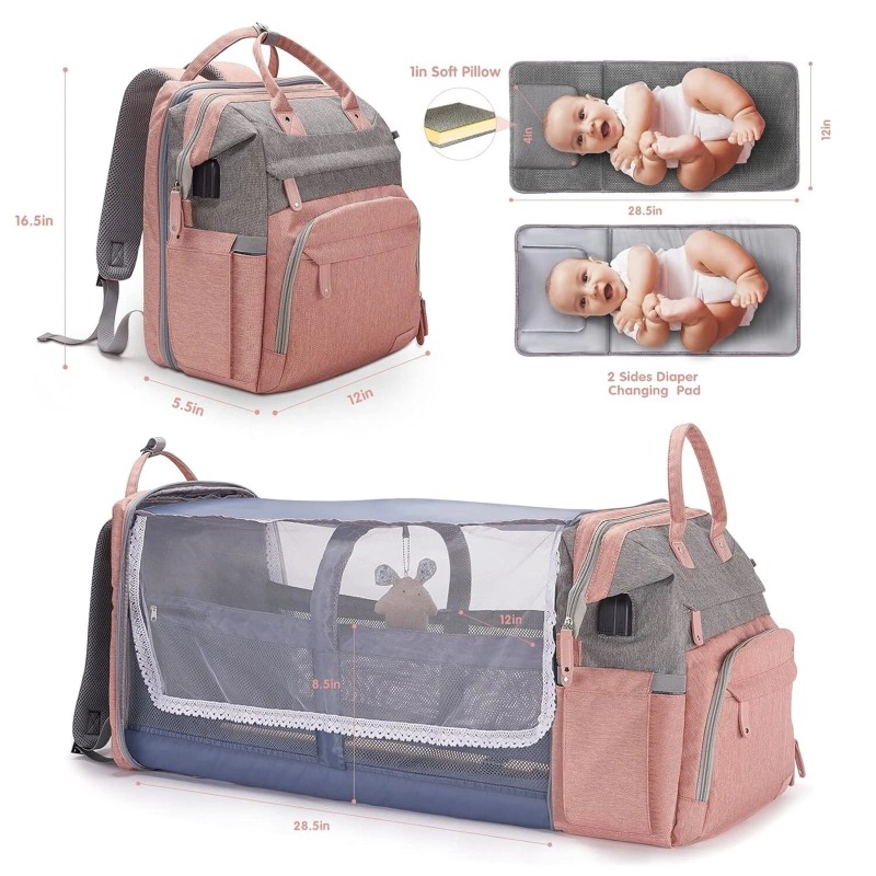 Bag Backpack – Large Capacity Diaper Bag with Changing Pad,