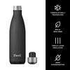 S’well Stainless Steel 17oz Water Bottle, Onyx Black, Triple-Layer Vacuum