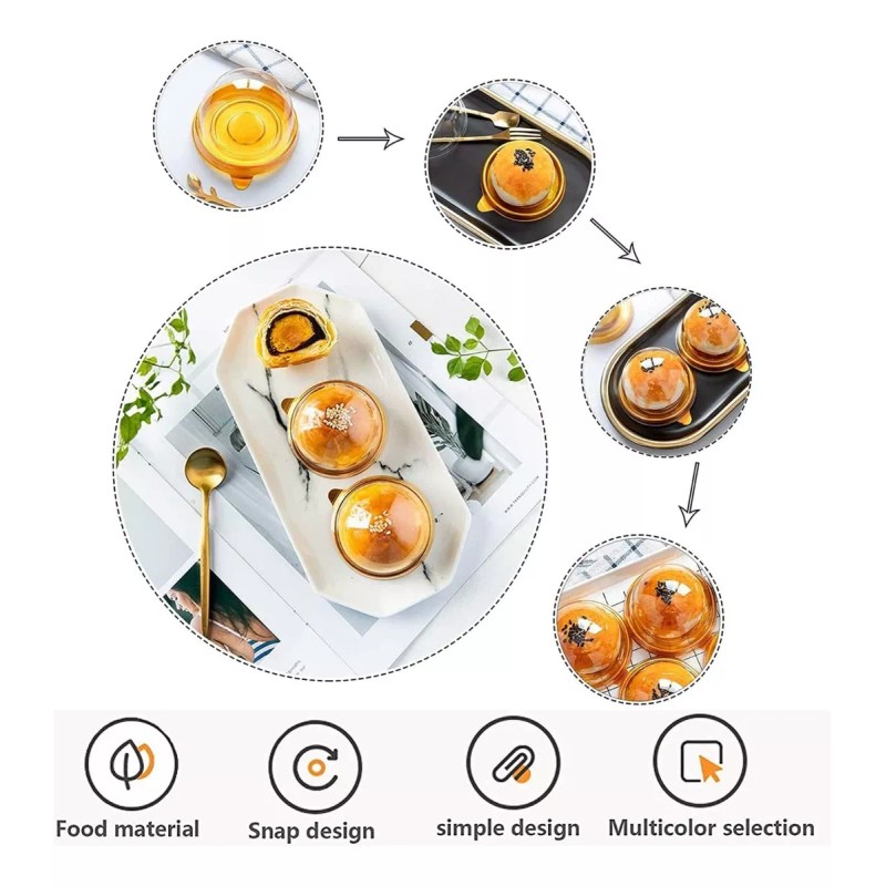 Baixi 50 Vasos Con Domo Estándar Cupcake Caja Individual