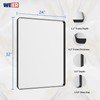 WEER Black Bathroom Mirror 24X32 Inch, Rectangular Black Metal Frame