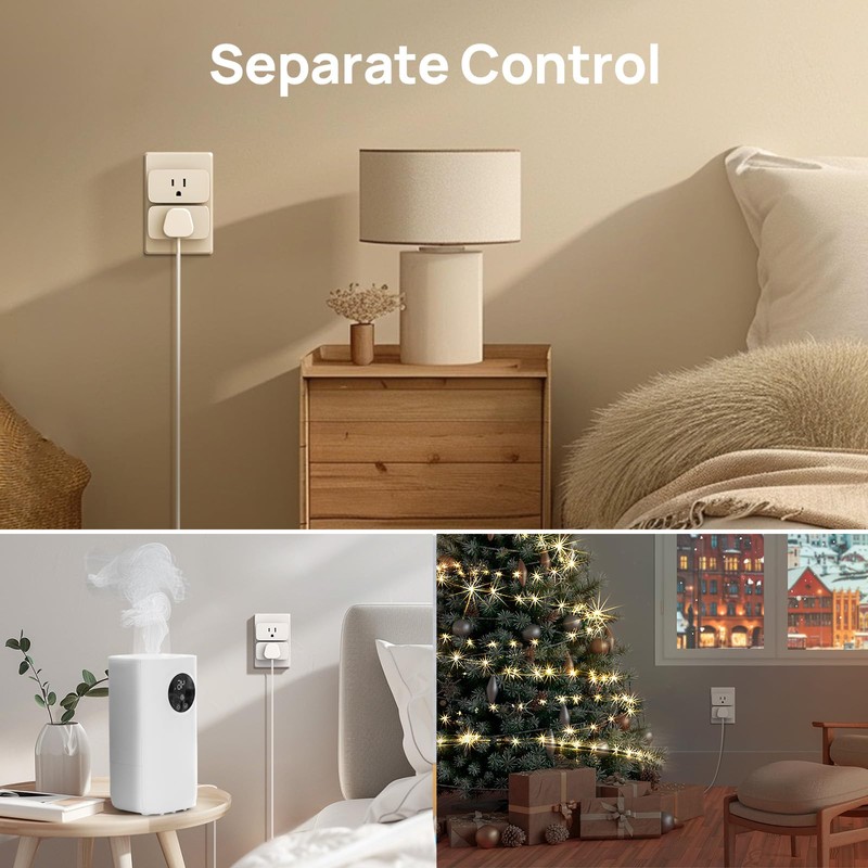 Linkind Matter Smart Plug with Remote, Work with Apple Home,