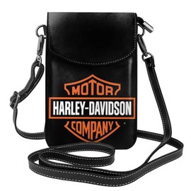 Harley-Davidson Smartphone Pouch, Genuine Leather, Shoulder Bag, Thin, Women's, Men's, Mini Pouch, Popular, Wallet, Crossbody Bag