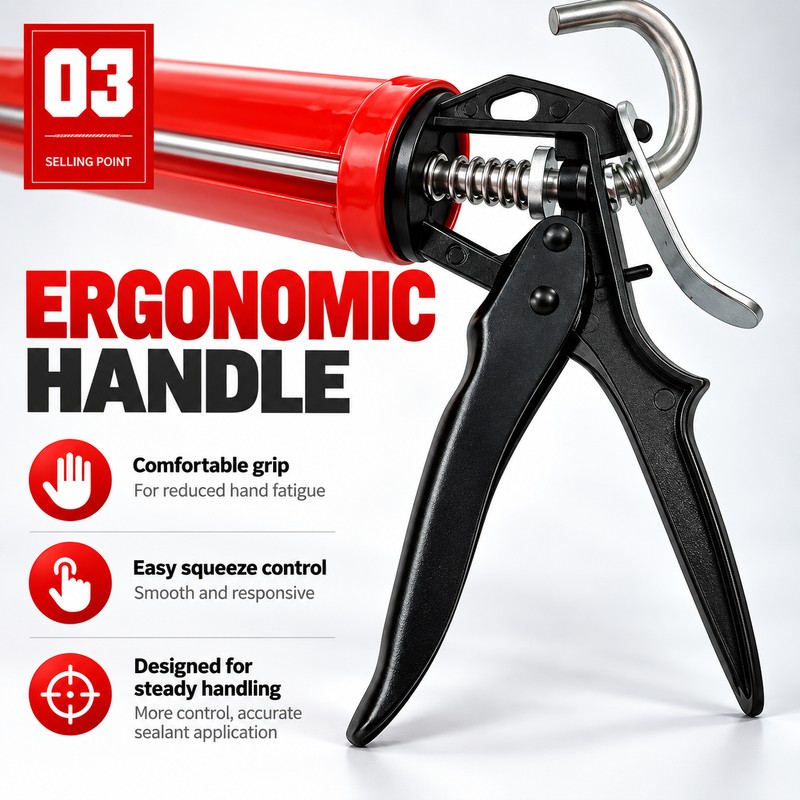 360° Rotating Manual Caulking Gun for Silicone Sealant and Home