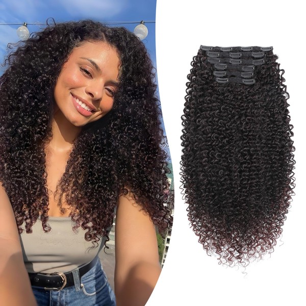 Curly Clip In Hair Extensions 6pcs Natural Soft 3C 4A
