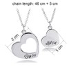 KUIYAI Heart Pendant Necklace for 2 Big Sisters and Little