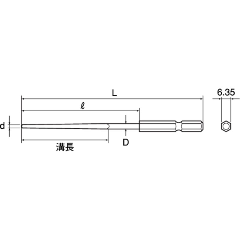 TOP ETK-4.0 ETK-4.0 Hexagonal Shank for Electric Drills, Taper Punch