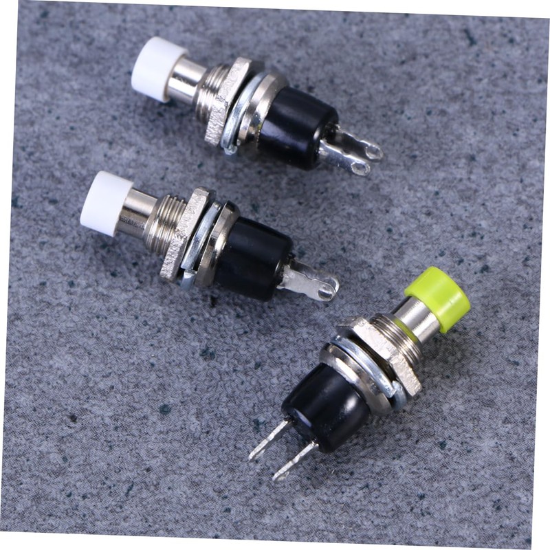 Hohopeti Set of 12 Mini Spst Momentary Latching Push Buttons