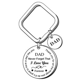 Father's Day Gifts,Dad Daddy Keychain Keyring Key Chain Key ring from Son Daughter,Bithday Gift Christmas Gift for Dad Father (2)