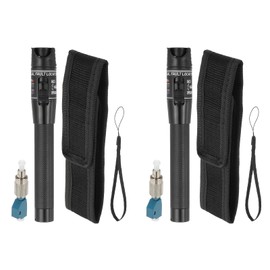 PATIKIL 60mW Visual Fault Locator with 2.5mm Universal Connector FC Male to LC Female Adapter, 2Pcs Optical Red Light Pen Detector Meter for SC/FC/ST Network Testing