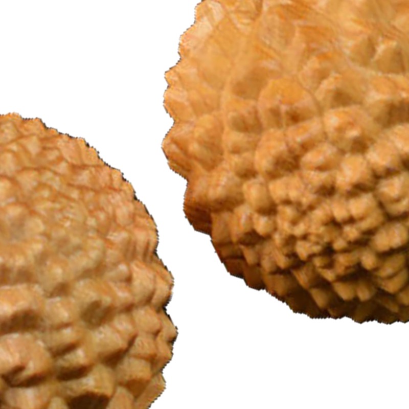 2pcs Wooden Hand Massage Ball Palm Relaxing Spiky Textured Acupoint