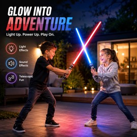 Glowing Toy Lightsaber for Kids’ Pretend Play – Telescopic LED Sword with Sound Effects for Cosplay Fun