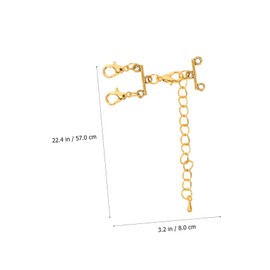 Operitacx DIY Jewelry Supplies 8pcs Lobster Claw Snap Hook Connectors for Multi Strand Necklace Bracelet Making with Lobster Clasps and Chain Extenders