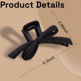 4Pc Cute Bow Hair Claw Clips, Matte Non-Slip Bow Hair Clip, Suitable for Thin Hair, Hair Accessories for Women and Girl