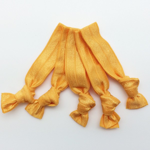 PEPPERLONELY Brand 20PC No Crease Elastic Hair Ties - Yellow Gold