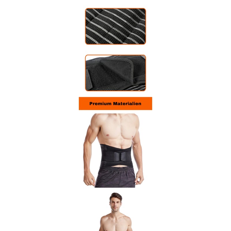 HENKi Back Support Belt Bandage Correction for Lower Back with