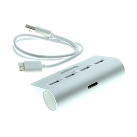 USBGear USBGear 4-Port USB 3.0 Data Hub Sleek Silver for Laptop Applications