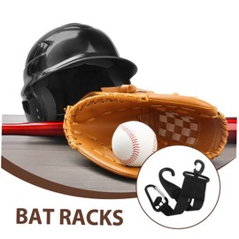 SUPVOX Baseball Softball Gear Hanger Glove Clip and Helmet Hook and Rack for Organizing Bats Gloves Water Bottles and Outdoor Equipment for Camping and Sports Activities
