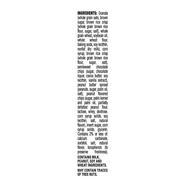 Quaker Chewy Granola Bar, Peanut Butter Chocolate Chip Flavor, 18