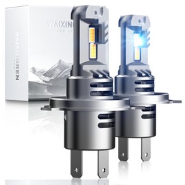 WAIXINGREN 9003 H4 LED Headlight Bulb, 26000LM 600% Brightness 6500K with Cooling Fan, Replacement 9003 Led Headlight Bulb, Plug-N-Play, Pack of 2 (H4/9003/HB2)