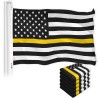 G128 NEW G128 Thin Yellow Line Flag 5-Pack 3x5 FT,