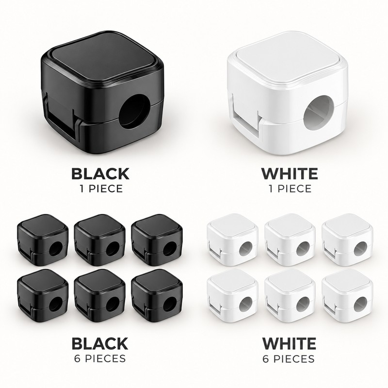 Magnetic Cable Clips for Desk & Home Office – Adhesive