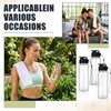 100 Pieces Reusable Plastic Water Bottles Bulk, Black