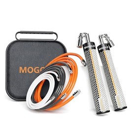 Cuerda de saltar con peso para hombres y mujeres, intercambiable 1/5 libras, 1/4 libras, 1/2 libras, cuerda de saltar pesada - Giro de 360 grados, lon