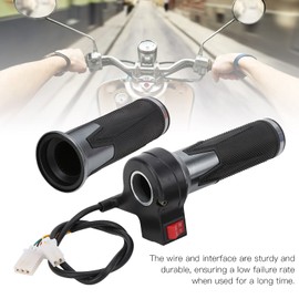 1 Pair E-Bike Gas Handle, Electric Bicycle Speed Control Half Twist Throttle with Forward and Reverse Gear for Electric Bicycles Accessories