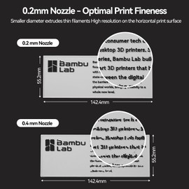 Bamboo Lab Original 0.2mm Stainless Steel Nozzle Assembly Hotend Kit for Bambu Lab X1 Series and P1 Series,Compatible with P1S P1P X1C X1 Carbon 3D Printer