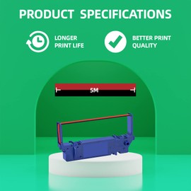 Cosob 12 Pack Compatible Ribbon Replacement for SP700 Printer Ribbon SP700 SP-700 RC700 RC-700 Use with Star SP700 SP700BR RC700BR SP712 SP712R SP717 SP742R SP747 SP740 Printer (Black and Red)