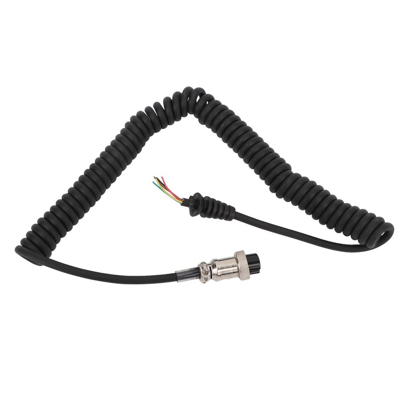 8Pin Speaker Mic Cable Radio Hand Microphone Coiled Cord Replacement