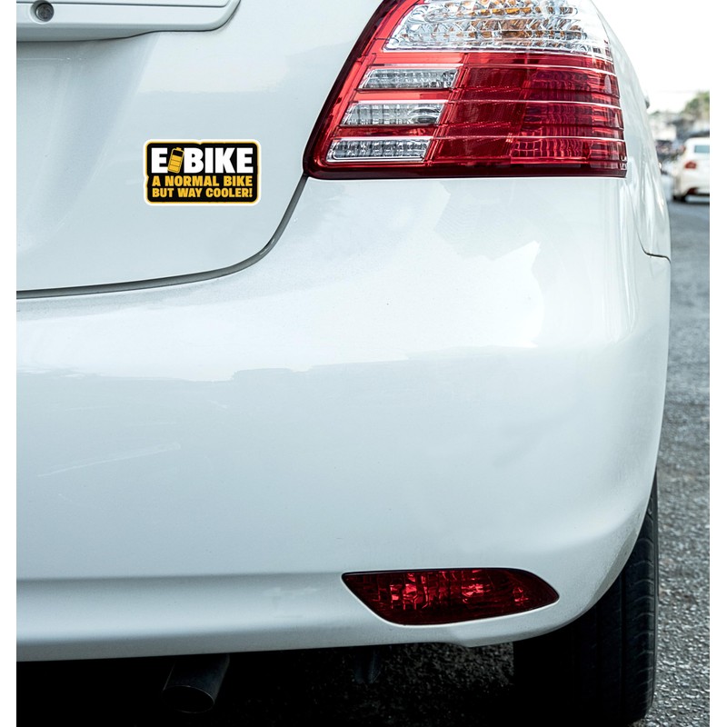 2 x 10cm E-Bike Vinyl Stickers - Cool E Bike