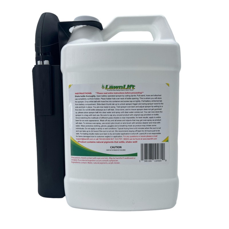 1-gallon Lawnlift ready to use grass paint, shake and spray