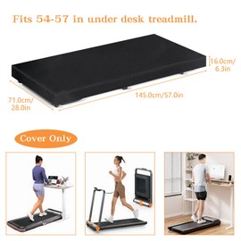 Klmnop Under Desk Treadmill Cover, Waterproof and Dustproof Walking Pad Cover, Protective Covers Fit 54-57 Inch Portable Folding Treadmill Home & Office(145×71×16cm)