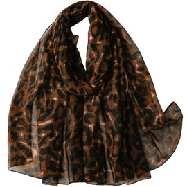 FAIRYGATE Leopard Print Gifts Scarf Polyester Scarves with Patterns Intricate Details Adds a Personal Touch Scarfs 68042
