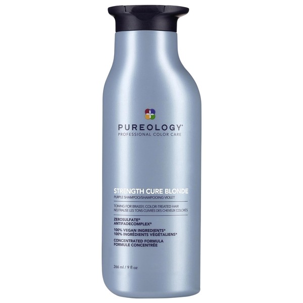 Pureology Strength Cure Blonde Purple Shampoo for Blonde & Lightened Color-Treated Hair, 9 Fl Oz