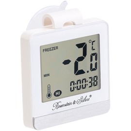 Rosenstein & Söhne Fridge Thermometer: Digital Freezer & Fridge Thermometer with Temperature Timer (Thermometer Freezer, Mini Thermometer Digital, Thermostat)