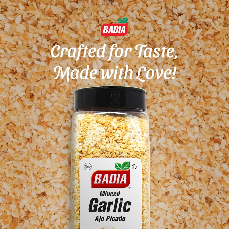 Badia Garlic Minced, 1.5 Pound - All-Natural, Non-GMO, Dehydrated Garlic